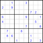 Судоку 9х9 #3435 трудный