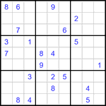 Судоку 9х9 #3437 трудный