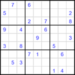 Судоку 9х9 #3438 трудный