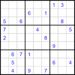 Судоку 9х9 #3439 трудный