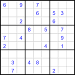 Судоку 9х9 #3443 трудный