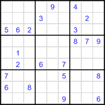 Судоку 9х9 #3444 трудный