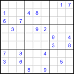 Судоку 9х9 #3445 трудный