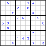 Судоку 9х9 #3448 трудный