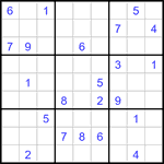 Судоку 9х9 #3449 трудный