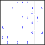 Судоку 9х9 #3453 трудный