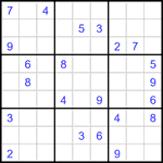 Судоку 9х9 #3454 трудный