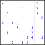 Судоку 9х9 #3455 трудный