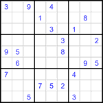 Судоку 9х9 #3457 трудный