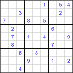Судоку 9х9 #3458 трудный