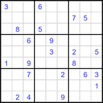 Судоку 9х9 #3460 трудный