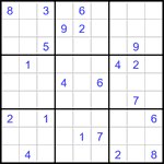 Судоку 9х9 #3462 трудный