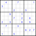 Судоку 9х9 #3469 трудный