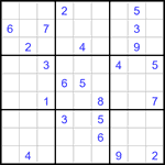 Судоку 9х9 #3470 трудный