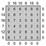 Кросс-число 6х6 #8 легкий