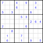 Судоку 9х9 #3416 очень трудный