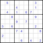 Судоку 9х9 #3417 очень трудный