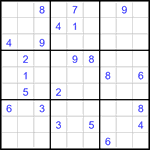 Судоку 9х9 #3418 очень трудный