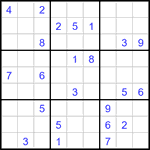 Судоку 9х9 #3419 очень трудный