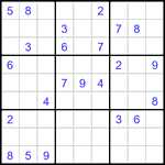 Судоку 9х9 #3421 очень трудный