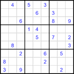 Судоку 9х9 #3423 очень трудный