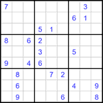 Судоку 9х9 #3424 очень трудный