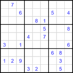 Судоку 9х9 #3428 очень трудный