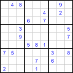 Судоку 9х9 #3429 очень трудный