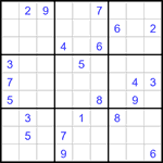 Судоку 9х9 #3431 очень трудный