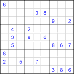 Судоку 9х9 #3433 очень трудный