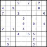 Судоку 9х9 #3441 очень трудный