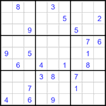 Судоку 9х9 #3450 очень трудный