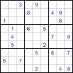 Судоку 9х9 #3451 очень трудный