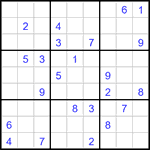 Судоку 9х9 #3452 очень трудный