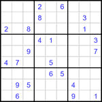 Судоку 9х9 #3454 очень трудный