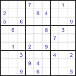 Судоку 9х9 #3455 очень трудный