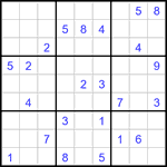 Судоку 9х9 #3457 очень трудный