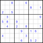 Судоку 9х9 #3459 очень трудный