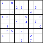 Судоку 9х9 #3461 очень трудный