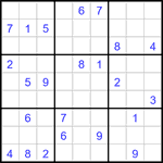 Судоку 9х9 #3462 очень трудный