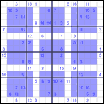 Виндоку 16х16 #23 трудный