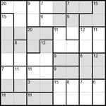 Судоку-убийца 8х8 #20 легкий