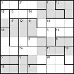 Судоку-убийца 8х8 #17 очень трудный