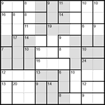 Судоку-убийца 9х9 #21 легкий