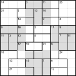 Судоку-убийца 9х9 #22 легкий