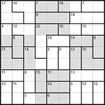 Судоку-убийца 9х9 #21 трудный