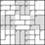 Судоку-убийца 9х9 #22 трудный