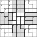 Судоку-убийца 9х9 #22 очень трудный