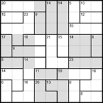 Судоку-убийца 9х9 #23 очень трудный