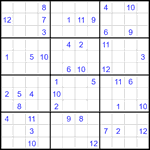 Судоку 12х12 #92 трудный